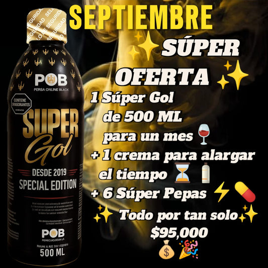1 SUPER GOL DE 500ML + CREMA + 6 PEPAS